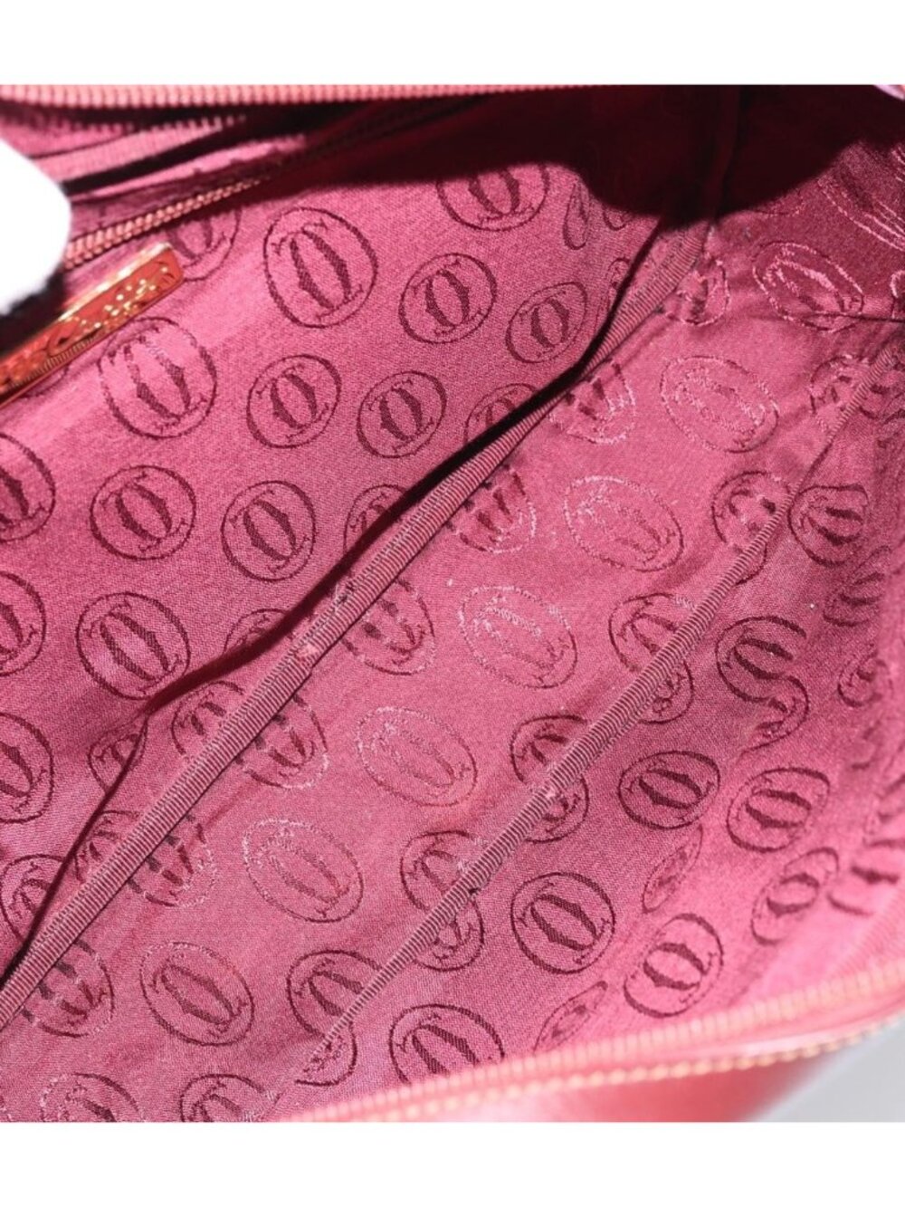 CARTIER Must Line Shoulder Bag Leather Bordeaux Gold - Picture 9 of 16
